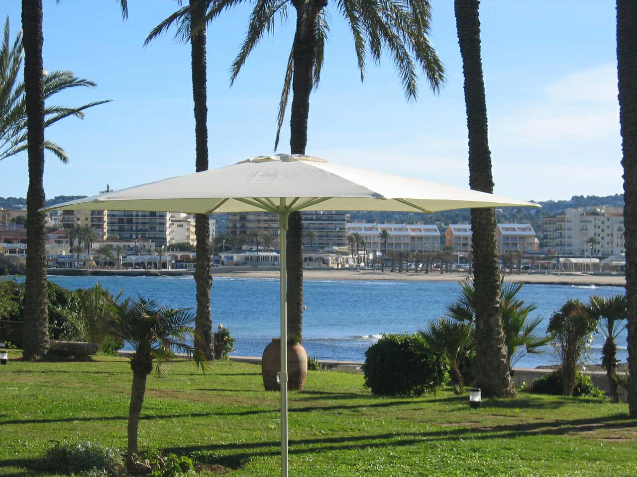 P50 Umbrella next to a beach