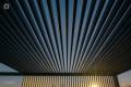 pure pergola roof closeup at dusk