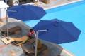 single shade commercial cantilevered pool umbrellas