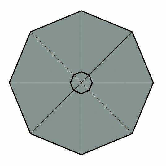 lead grey fabric option for p-6 square quattro umbrella