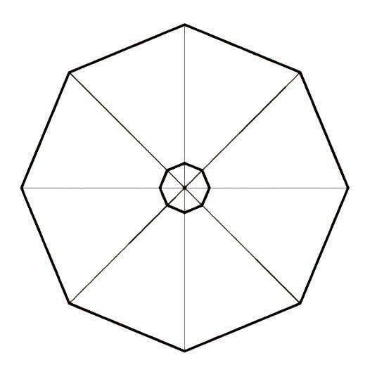 natural white fabric option for p-6 square quattro umbrella