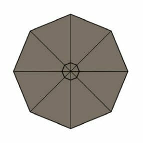 taupe fabric option for p-6 square quattro umbrella