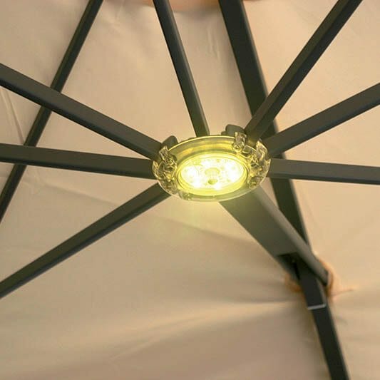 led lighting option for p-6 square quattro umbrella
