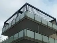 2000 Series Outdoor Shelter covering a balcony