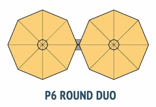 P6 Round Duo Umbrella